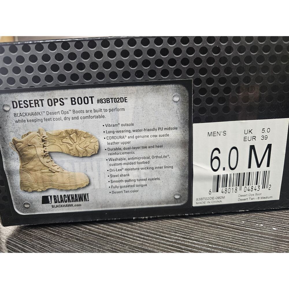 Blackhawk Desert Ops Boot 83BT02DE Tan Military Mens 6M - Picture 9 of 9